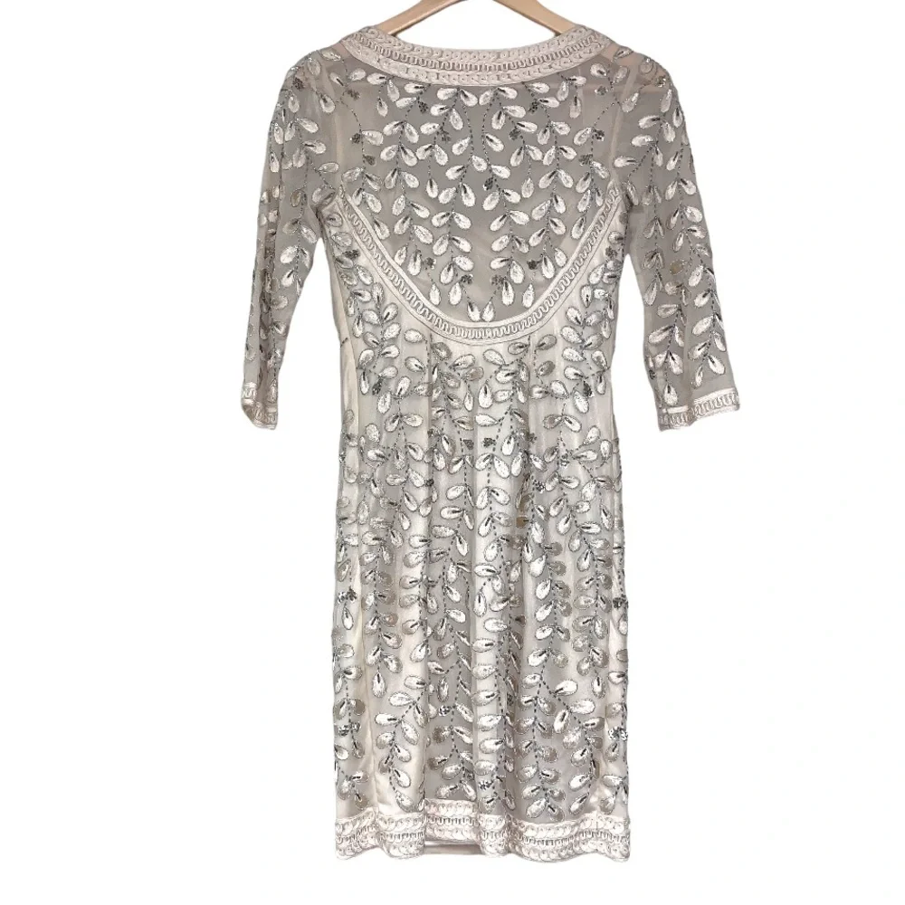 🆕 Vintage Sue Wong Nocturne Appliqué Ivory White Lace Formal Wedding Prom Dress - Picture 4 of 14